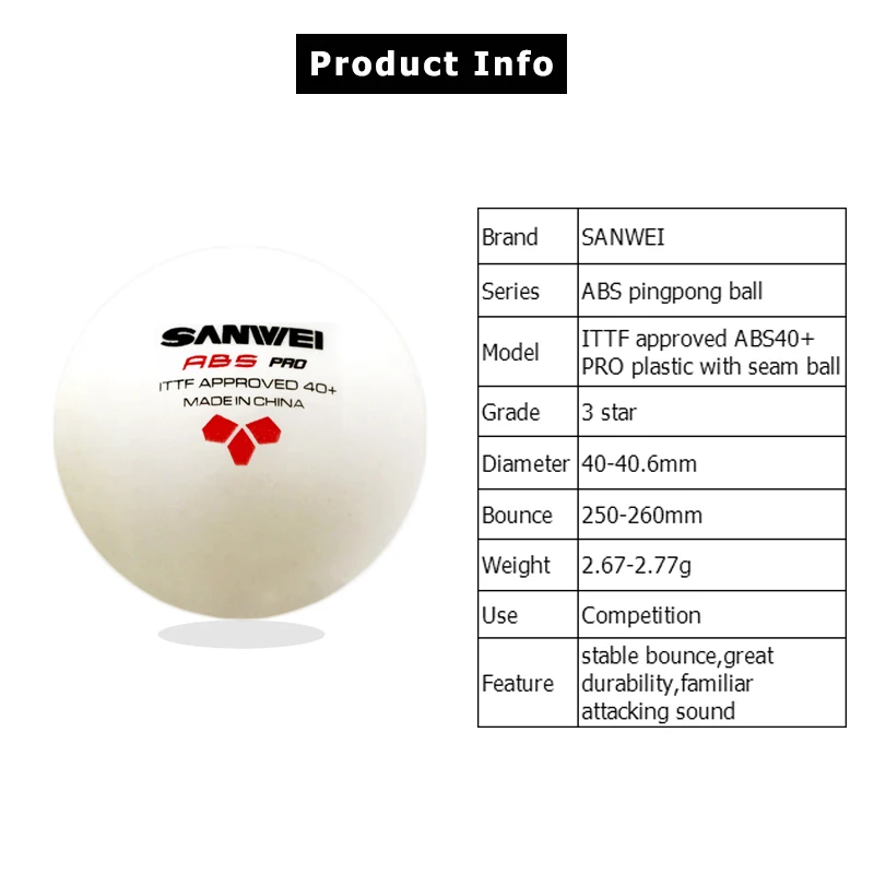 6pcs/box New Material SANWEI A - Table Tennis Olympics 评论和价格
